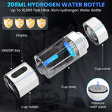ADNELI Hydrogen Water Bottle 10,000+PPB - PPB Molecular Hydrogen Infusion - SPE/PEM Technology (Silver)