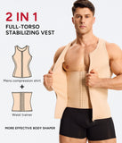 Nebility Mens Shapewear Fajas para Hombres Compression Shirt Men Body Shaper Tank Top Compression Undershirt Vest Sleeveless, Beige - XL
