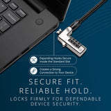 Kensington Slim Combination T-Bar Standard Lock Slot for Laptops, Security Computer Lock Cable, Resettable 4-wheel Number Code with 6 Foot Cable, K60600WW