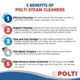 POLTI Vaporetto Smart Steam Mop and Steam Cleaner for Cleaning and Sanitizing with 12 Attachments Works for Tile Floor with Grout, Carpet, Car Detailing, Hardwood, & Furniture 2 Year Warranty POLTI