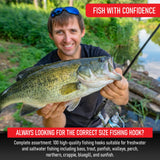Fishing Hooks Freshwater - Trout - Crappie - Bluegill - Bass - Panfish - Walleye - Perch - Sunfish