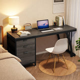 Tribesigns Computer Desk with 3 Drawers, 59-Inch PC Desk with Reversible Drawers, Industrial Study Writing Table Workstation with File Storage for Home Office (Grey)