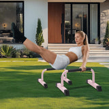 Push Up Bars: Sweat-resistant Parallettes Bar for Handstands L-sit & Dip, No Wobbling Strength Training Pushup Stands for Women Men