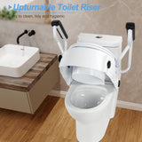 NIdreamCE Raised Toilet Seat for Seniors with Flip-up Handles, 5.9" Adjustable Toilet Seat Riser Elevated Medical Supplies & Equipment for Handicap, Elderly, Hip Replacement After Surgery