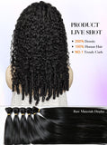 Juvid Burmese Curly Wig Human Hair 250% Density Glueless Drawstring 32 Inch