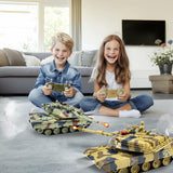 KAIM 1/24 RC Tank,Remote Control Tank for Boys with Smoke, Lights & Sounds,2.4GHz Ger Leopard II Army Model,Military Toys Gift for Kids Ages 6+
