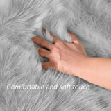 Latepis Washable Area Rugs 9x12 Living Room Gray Fur