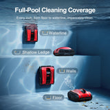iGarden K Pro Cordless Robotic Pool Cleaner, 12H Runtime for Inground Pools, Wall Climbing & Waterline Scrubbing, 6604 GPH Suction, Smart AI Navigation, App & Touchscreen Control