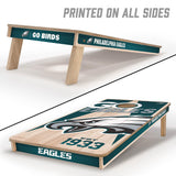 YouTheFan NFL Philadelphia Eagles 2’ x 4’ Professional Wood Cornhole Game with Logo Bags