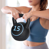 F2C Kettlebell Sets 4 Piece Strength Training KettleBells Weight Set 5lb, 10lb, 15lb, 20lb HDPE Coated Concrete Kettle bell Core Training or Women & Men for Full Body Workout & Exercise Fitness F2C