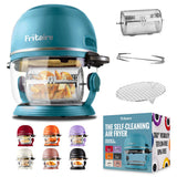 Non Toxic Air Fryer™ 9-in-1 Functions - Glass AirFryer 5 Quart w/ 360 Visibility, Self-Cleaning, 400F Vortex Air Fryer for Even Cooking, BPA-Free Teflon Free, Rotisserie, Roast, Bake, Sage