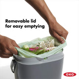 OXO Good Grips EASY-CLEAN COMPOST BIN - CHARCOAL - 1.75 GAL/6.62 L