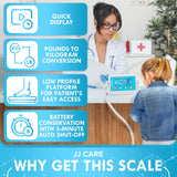 JJ CARE Medical Scale (660 lbs) - Professional Grade Body Weight Scale. Easy-to-Read LCD Display | Heavy-Duty Wrestling Scale for Home, Gym, Hospital, Physicians and Clinical Use