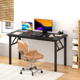 DlandHome 47 inches Folding Table Computer Desk Portable Activity Conference Table Home Office Desk