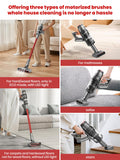 Honeywell Smart Cordless Vacuum Cleaner w/Automatic Adjustment, 10-in-1 Lightweight Stick with 3000mAh Battery 70Mins Runtime, Rechargeable Vacuum for Pet Hair/Carpet/All Floor, VC14, Graphite/Red