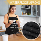 Sliner 12 Pcs Funny Cooking Aprons for Women with Pockets Bulk Birthday Gifts Kitchen Baking Cooking Cute Aprons Women Men Novelty Funny Quotes Adjustable Black Pocket