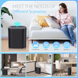 jinligogo 2 Pack 5 Gallon Bathroom Trash Can with Lid, Automatic Motion Sensor Black Trash Can