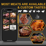 EIHO Wireless Bluetooth Meat Thermometer with 2 Ultra-Thin Probes, Smart Digital Food Thermometer 600FT Remote Range, Standalone Smart Base