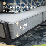 MIXPATIO, 3-Seat Outdoor Patio Sofa, Metal Frame, Grey