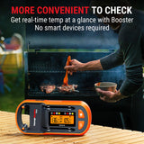 T 600ft Wireless Meat Thermometer with 2 Color-Coded Probes, Bluetooth Meat Thermometer with LCD-Enhanced Booster ThermoPro