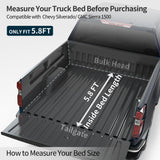 OEDRO Hard Tri-Fold Tonneau Cover for 2007-2013 Chevy Silverado 1500 5.8ft