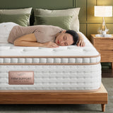 BedStory Queen Mattress 12 Inch - Medium Firm Hybrid Mattress with Optimal Lumbar Support, Reinforced Edges & Motion Isolation - Fiberglass-Free Colchones Queen, CertiPUR-US