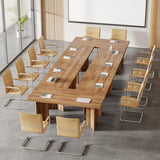 Tribesigns 10.5FT Conference Table, Large Rectangle Meeting Seminar Table for 10-12 Person