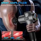 TOLOCO Massage Gun, Back Massager 10 Replacement Head for Pain Relief Deep Tissue, Percussion Massage Guns 7 Speed Level Super Quiet Electric Massager Mothers Day Gifts, Carbon