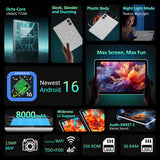 11 Inch Tablet Android 16 Tablets with Keyboard, 36GB RAM + 256GB ROM (2TB Expand), 1280 * 800 ISP Display