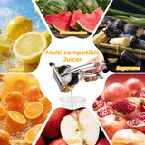 18-8 Stainless Steel Manual Juicer, 304 Food-Grade Lemon Squeezer, Deformation & Fruit Acid Resistant, Suitable for Lemons, Apples, Oranges, Pomegranates, Sugarcane, Etc.