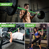 RICHUANG 7ft Olympic Barbell Weight Bar for Weightlifting,Powerlifting,CrossFit Training,500 lbs Max Load Capacity,Q235 Steel,2 Inch Olympic Strength Training Bar for Home Gym,Exercises Fitness Equipment 500LBS-Green