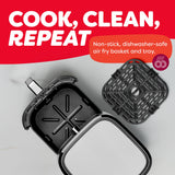 Instant Pot 6QT VORTEX Plus Air Fryer, 6-in-1, Air Fry, Broil, Dehydrate, Crisp, Roast, Reheat, Bake, Dishwasher-Safe Airfryer basket, from the Makers of Instant Pot, Stainless Steel