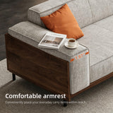 NessCarsti Modern 4-Seater Upholstered Fabric Sofa for Living Room, 111.8"