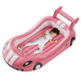 QPAU Blow up Inflatable Toddler Travel Bed with Sides, Toddler Air Mattress for Camping, Traveling, Hotel, or Home Use, Hand Pump Included (Pink)
