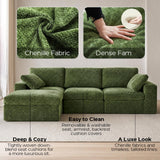 ReeQuo 120" Oversized Modular Sectional Sofa Boneless Couch for Living Room