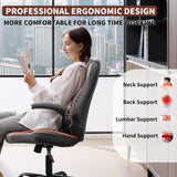 Office Chair PU,Leather Office Chair with Wheels,360° Swivel Rolling Chair with Padded Arms