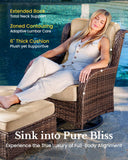 HILLGA 3-Piece Luxury Patio Furniture Set with 6" Thick Cushions