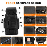 Triforde Hiking Backpack Tactical Backpack for Men Women, 80L Military Backpack Rucksack Waterproof Large Travel Camping Backpack for Men, Molle Rucksack Outdoor Sport Travel Cycling Daypack (Black)