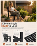 7 Piece Outdoor Dining Set All Weather Patio Dining Set with HDPE Wood-Like Tabletop