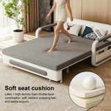 NessCarsti 62.2" W Convertible Pull-Out Sleeper Sofa Couch with Storage