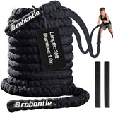 Brobantle Battle Rope 1 Inch Diameter,30FT Exercise Workout Ropes for Home Gym Heavy Weighted Training Rope for Working Out