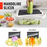Pro-Series 10-in-1, 8 Blade Vegetable Chopper, Onion Mincer, Cutter, Dicer, Egg Slicer with Container Mueller