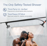 BOONA Original Tandem Shower as Seen on Shark Tank | Dual Shower Head for Couples | Max Water Pressure for Two | Easy Install (Midnight Black, One Showerhead)