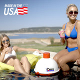 The Big Bobber Floating Cooler, Outdoors Floating Ice Chest, Portable Beverage Cooler, Keeps Drinks Cold, Red