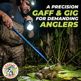Rite Angler Aluminum Fishing Gaff Hook - Saltwater, Ice Fishing, Gig Pole, Flounder Frog Gigging Equipment, Fish Gaff Hook Holder for Outdoor Adventures - 3"