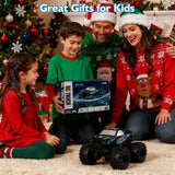 Ufilni 1:24 Waterproof Monster Truck Toys RC Cars: Amphibious Remote Control Car Trucks 4WD All Terrain Off-Road Pickup Toy for 6 7 8 9 10 11 12 Year Old Boys Girls Kids Gifts Presents Blue