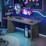 Rectangular Dining Table for 6-8, Wooden Thickened Long Desk, Farmhouse Kichen Table with Sturdy Frame and M-Shaped Legs