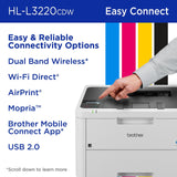 Wireless Compact Digital Color Printer with Laser Quality Output, Duplex Brother