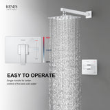 Shower Head, Shower Trim Systems Wall Mount, KE-6024B-5 (Shower Valve Included) KENES