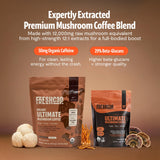 Premium Organic Mushroom Coffee – 12:1 Fruiting Body Extract – 29% Beta-Glucans – Smooth Tasting, 3rd-Party Tested for Clean Energy, No Jitters, Focus, Immune Support (45 Servings)